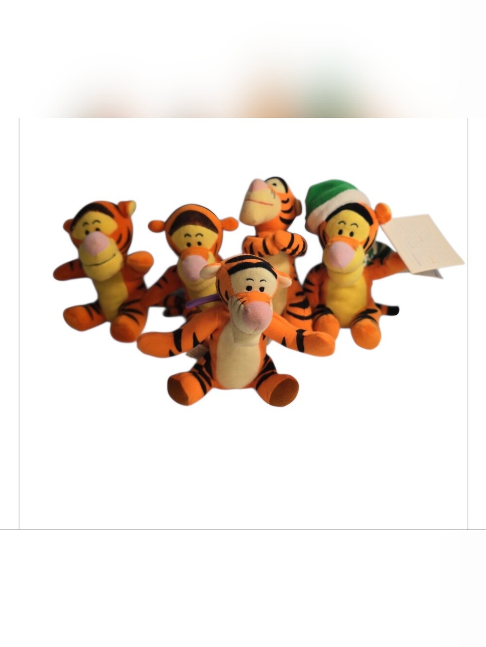 Vintage Lot of 5 Small  Disney Plush Tiggers One Rattle *Read*
